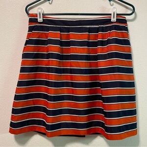 J.Crew Factory Skirt Size 8 Women’s Orange Blue‎ Side Zip